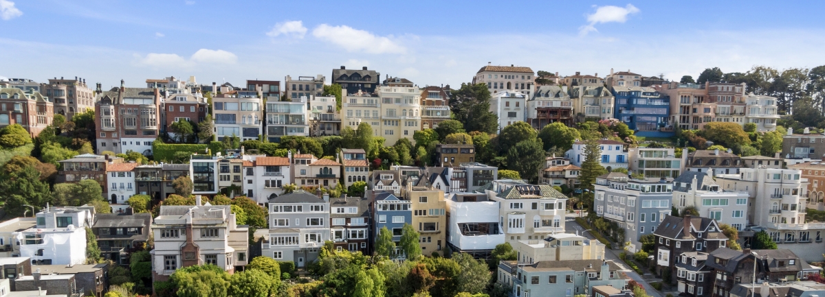 Cow Hollow up to Pacific Heights hillside