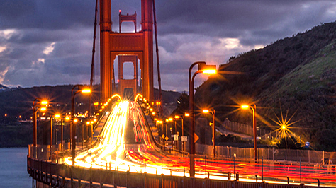 What's Trending - an evening view of the Golden Gate Bridge