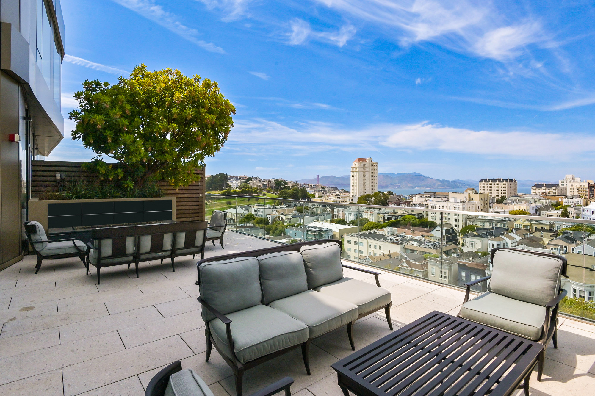 Observatory Terrace's two seating areas