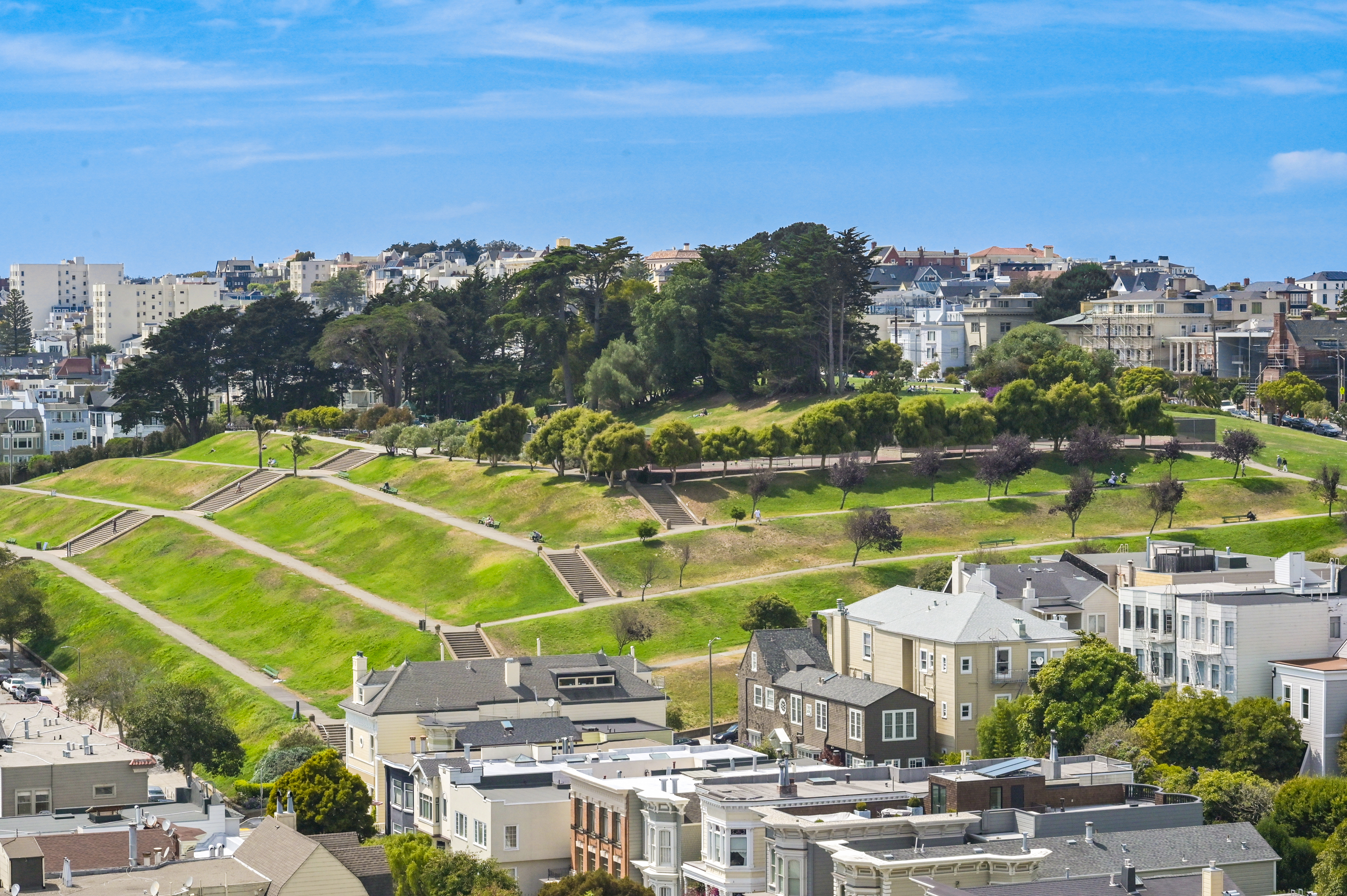 Alta Plaza Park as seen from The Observatory Terrace