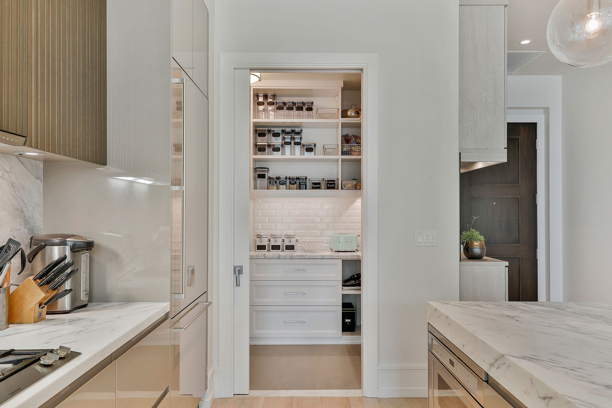 Pantry with laundry off kitchen