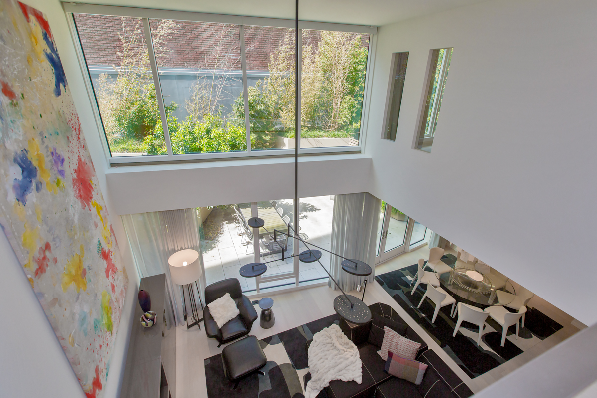 View from mezzanine over living room