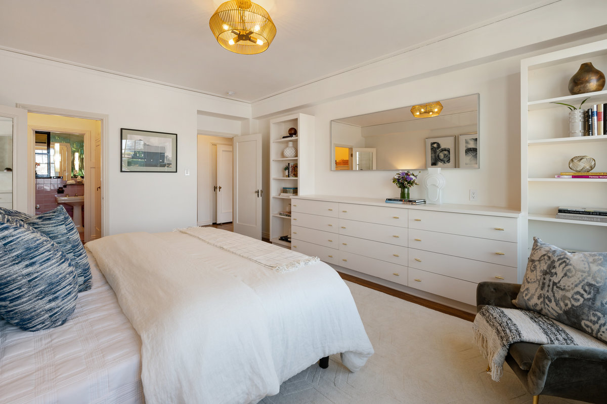 Primary bedroom suite with abundant cabinetry
