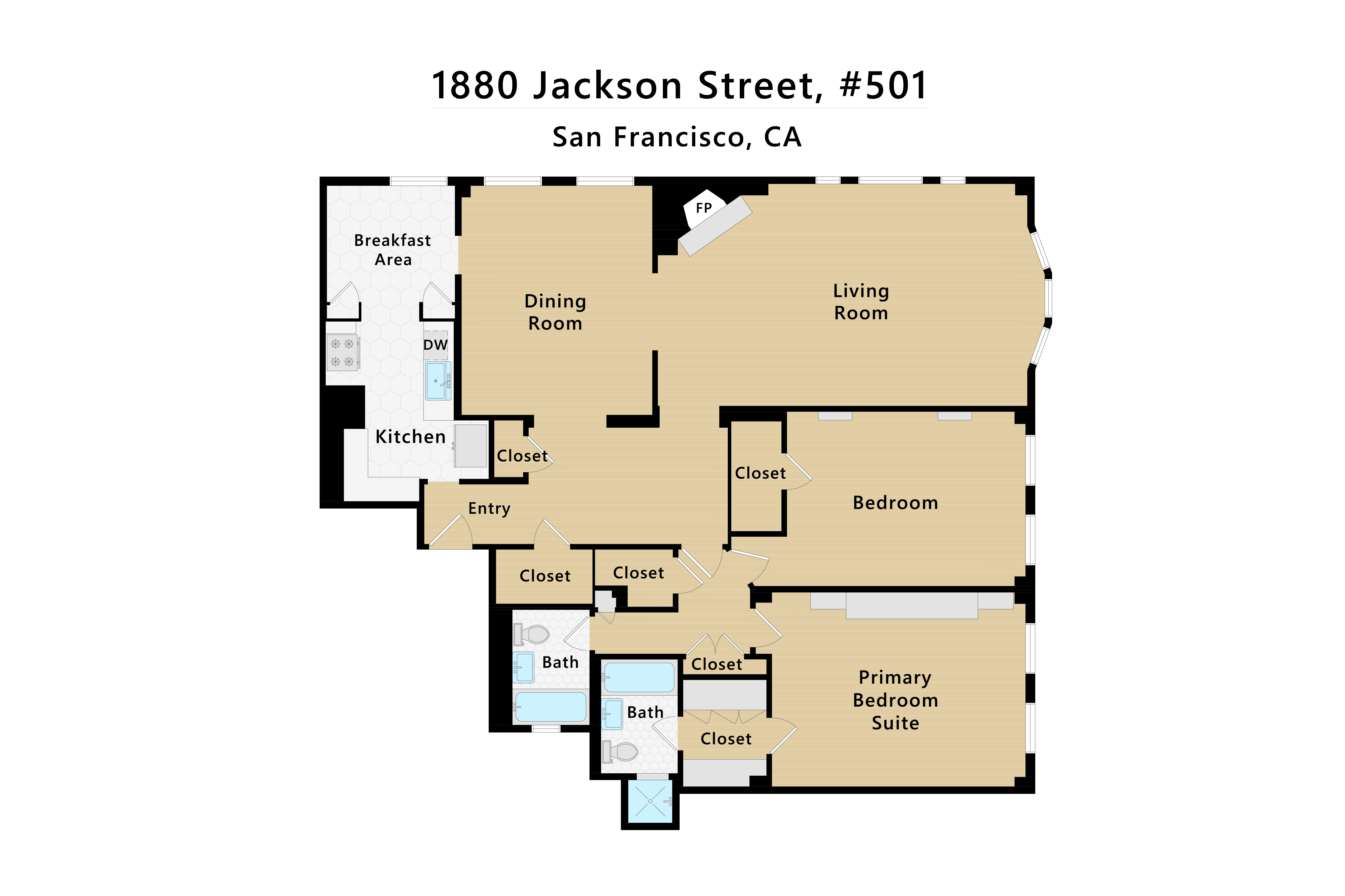 1880 Jackson Street #501 Floor Plan