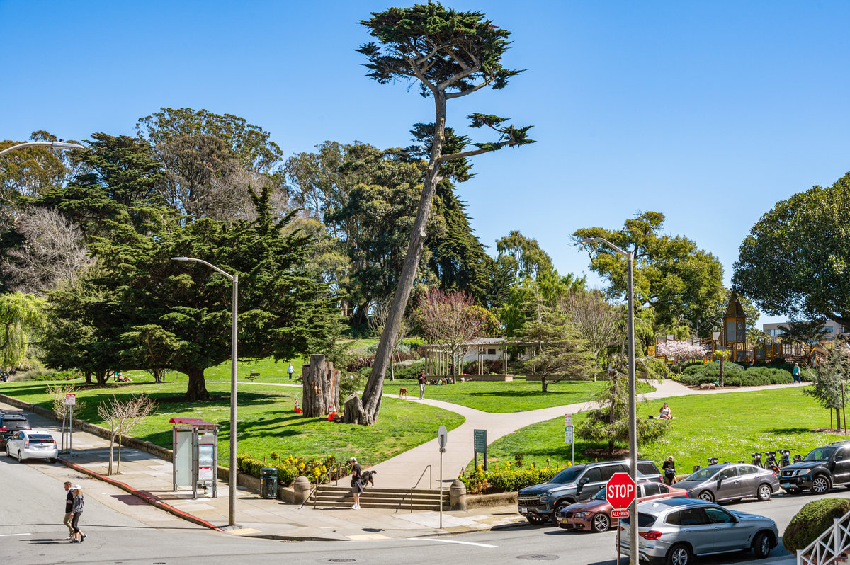 Lafayette Park as seen from outside 2218 Washington