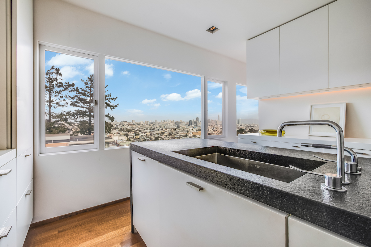 Kitchen with views