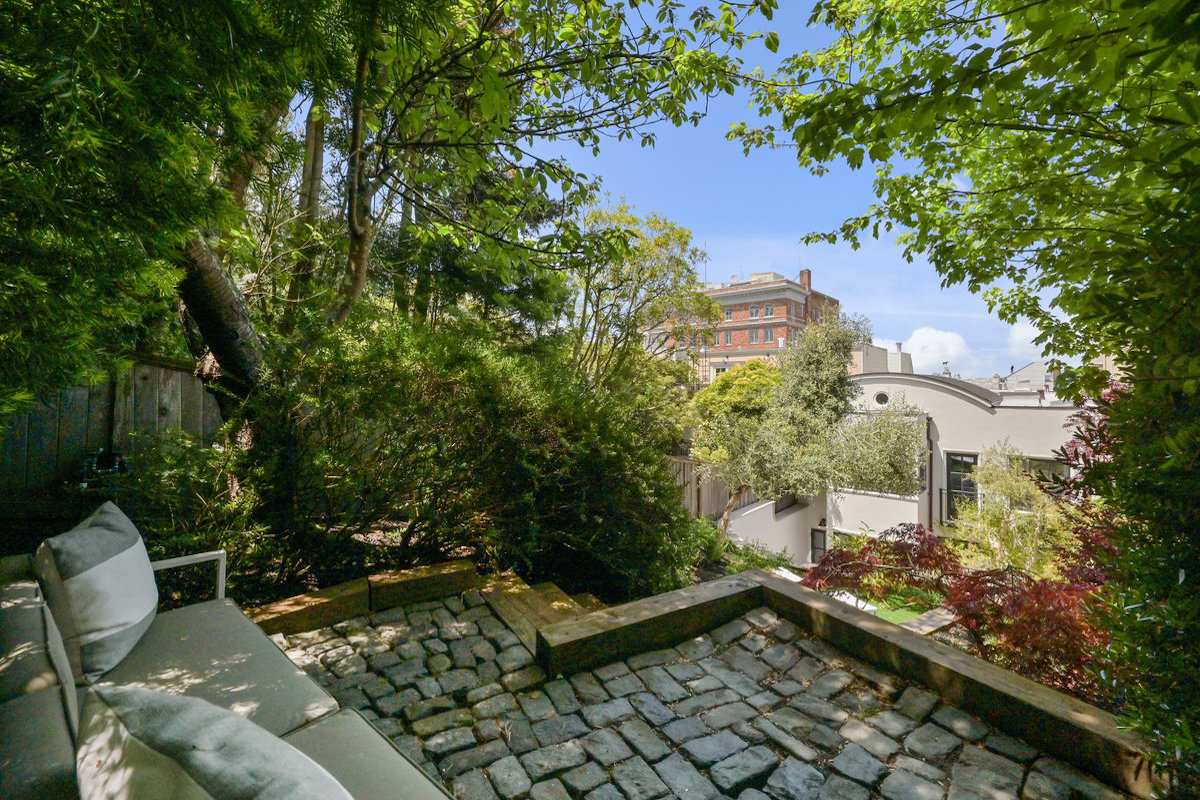 Upper level of terraced gardens