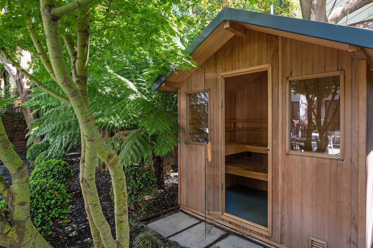 Private sauna in the garden