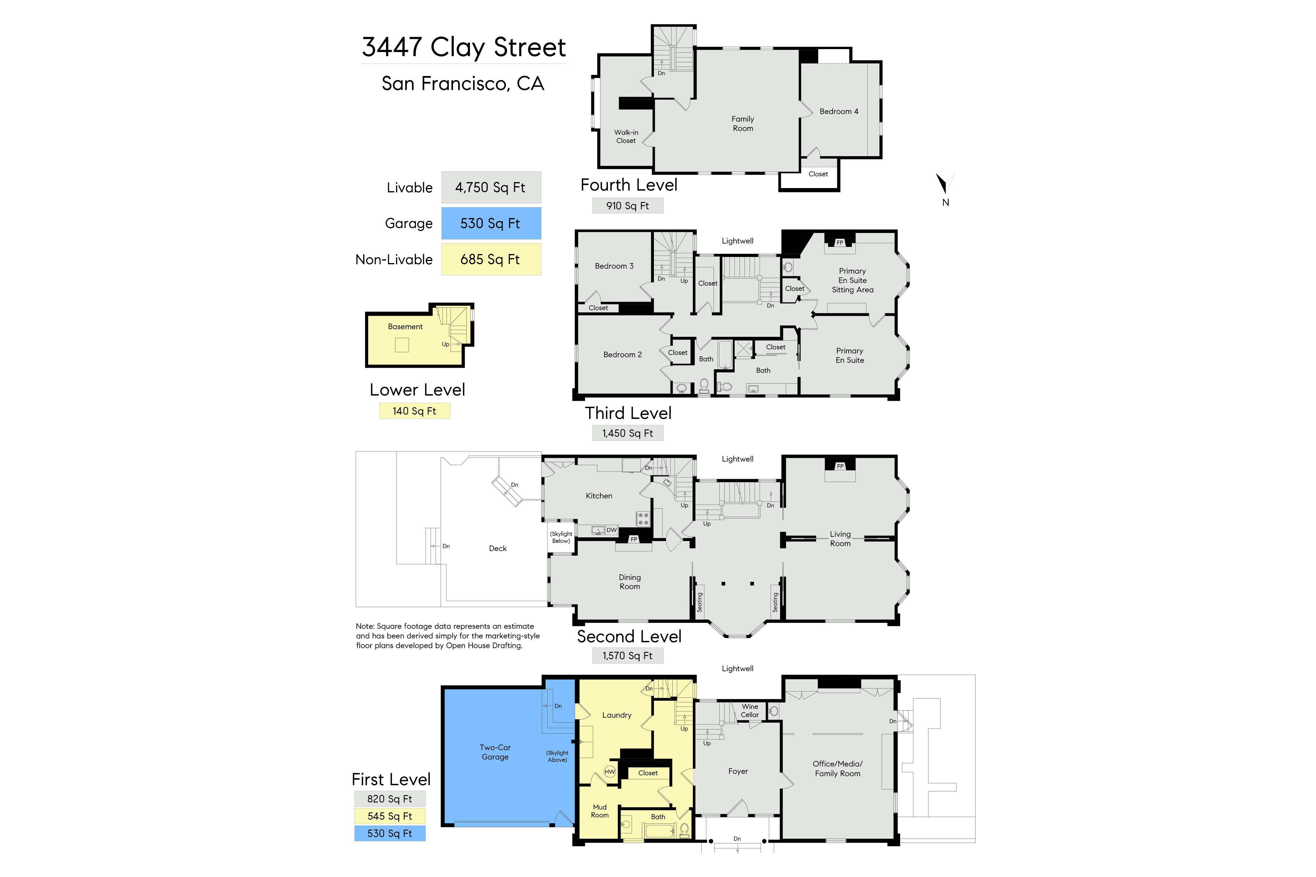 Square Footage - 3447 Clay
