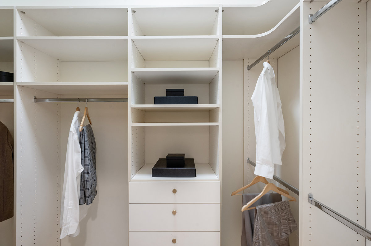 Generous walk-in closet