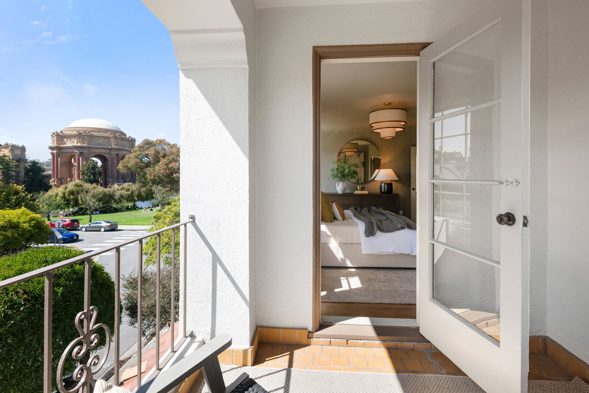 View of Palace of Fine Arts from primary suite terrace