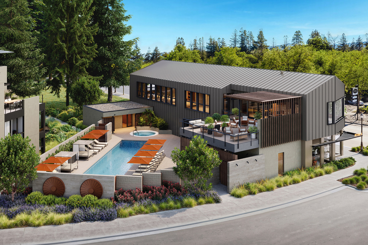 Rendering of Poolhouse, currently under construction