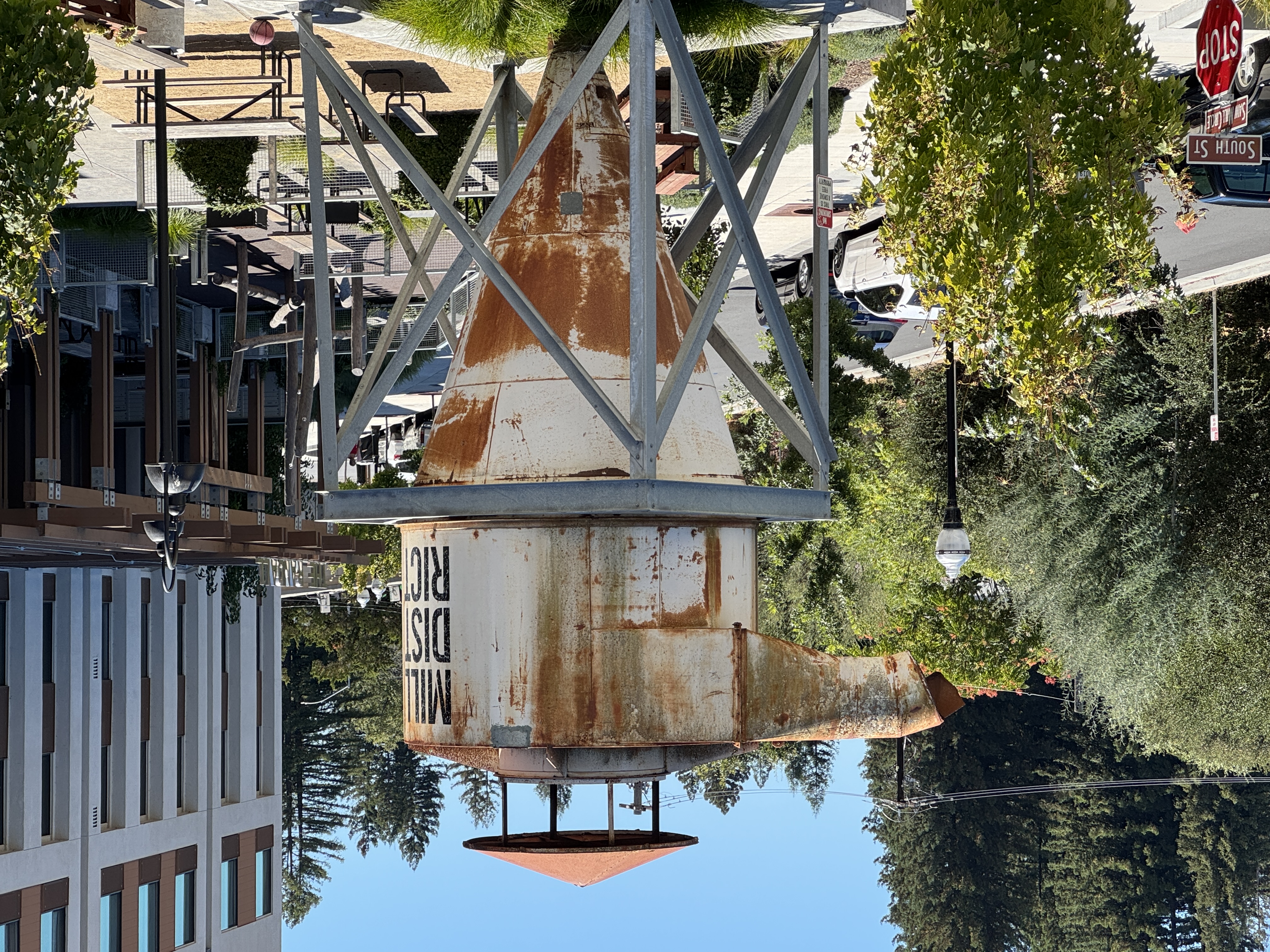 The beloved dust hopper, saved from the original lumber mill