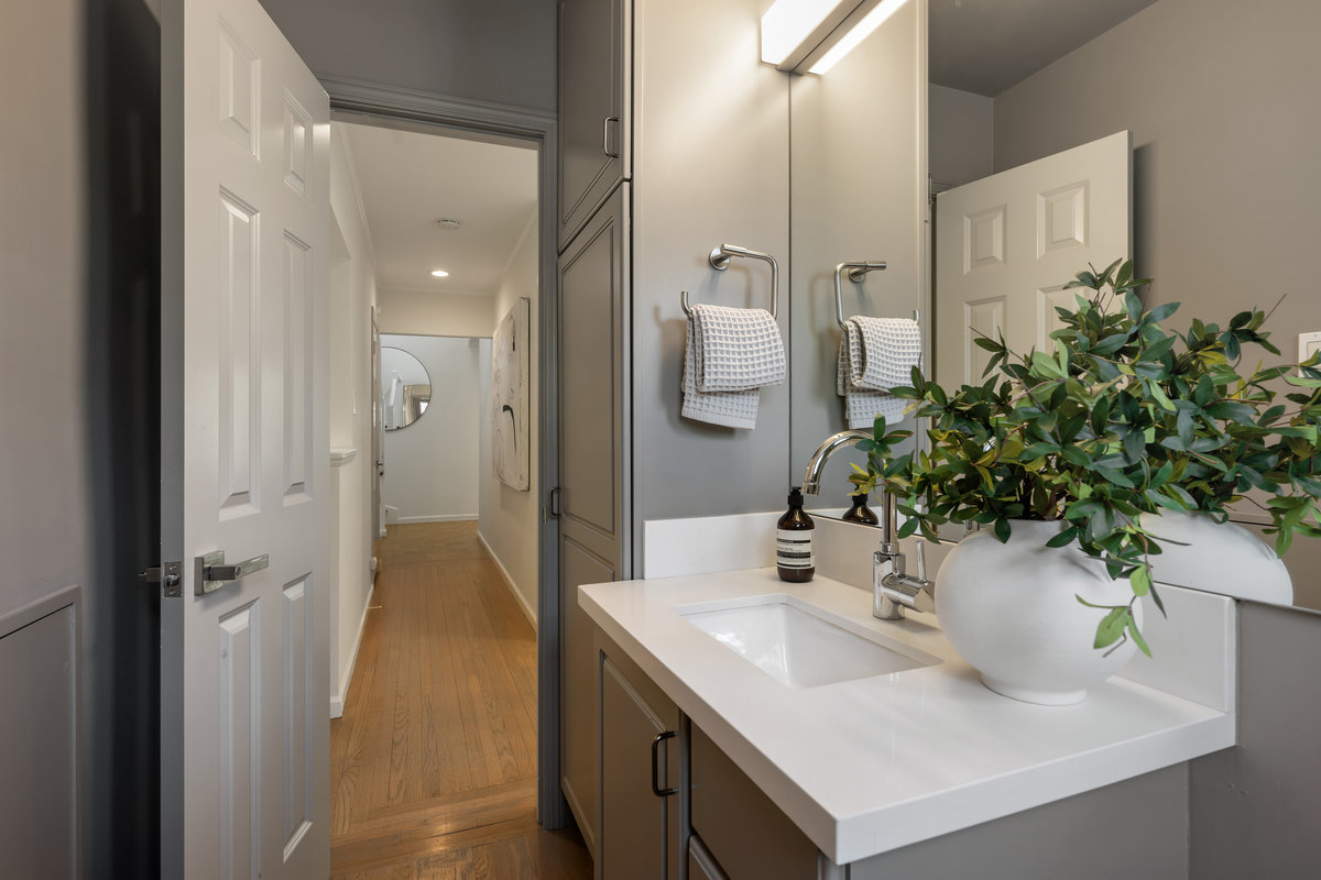 Main level powder room