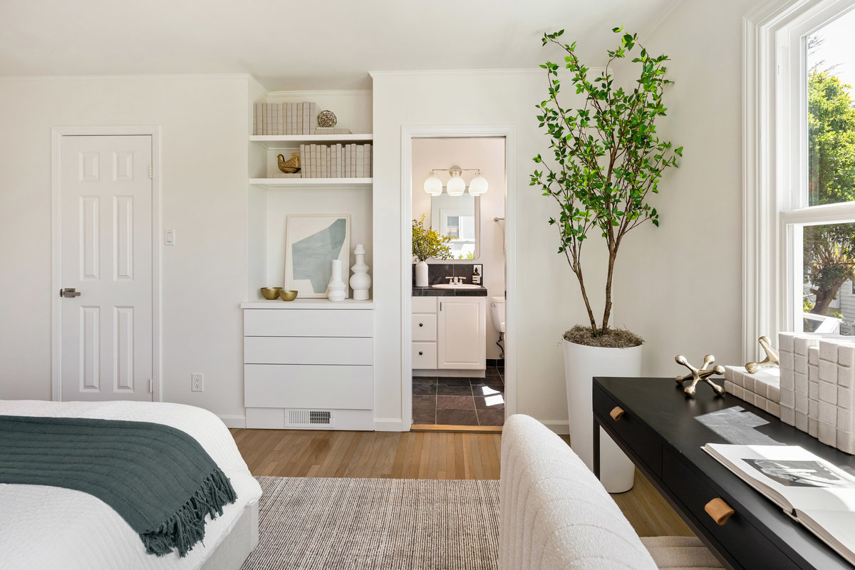 Built-in cabinetry in second bedroom suite